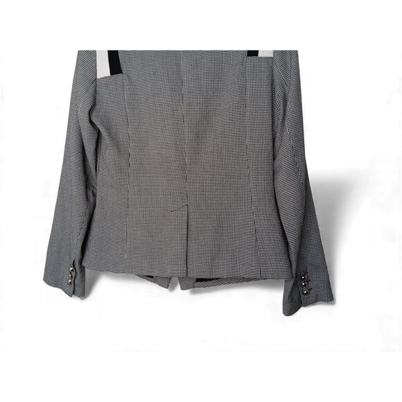 Great Jones Houndstooth Double Breasted Blazer Jacket Small Shoulder Pads - Picture 9 of 15